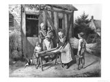 Breaking Hemp, circa 1830-40 Giclee Print by Pierre Duval-lecamus