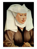Portrait of a Young Woman in a Pinned Hat, circa 1435 Giclee Print by Rogier van der Weyden