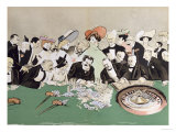 Gamblers in the Casino at Monte-Carlo. circa 1910 Giclee Print by Sem 