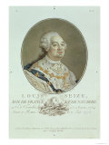 Portrait of Louis XVI from "Portraits Des Grands Hommes Illustres" Giclee Print by Benard 
