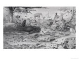 Adam and Eve and The Animals, 1841 Lámina giclée por Edouard Travies Adam and Eve and The Animals, 1841 Lámina giclée por Edouard Travies