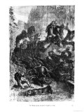 Sioux Attacking the Train, Illustration from "Around the World in Eighty Days" Giclee Print by L Bennet