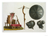 Milanese Chariot, Crossbow and Armour, Plate 17 from "Le Costume Ancien Et Moderne" Giclee Print