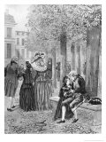 Napoleon Bonaparte Taking Charge of His Sister Elisa at St. Cyr in circa 1784 reproduction procédé giclée par Pseudonym For Onfray De Breville Job