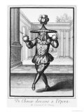 A Chinese Man Dancing at the Opera Giclee-trykk av Nicolas Bonnart