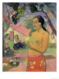 Woman with Mango, 1893 Giclee Print by Paul Gauguin