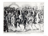 Triumphal Entry of Augustin De Iturbide Giclee Print by Julio Michaud