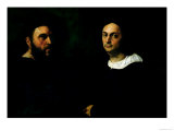 Double Portrait, 1516 Reproduction procédé giclée par Raphael 