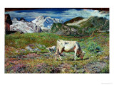 Meadows in Spring Giclee Print by Giovanni Segantini