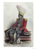 King Temoana on the Island of Nuka-Hiva Dressed in the Uniform of a French Colonel, circa 1841-48 reproduction procédé giclée par Maximilien Radiguet