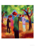 Woman in a Green Jacket, 1913 Reproduction procédé giclée par Auguste Macke