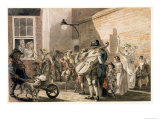Itinerant Musicians Playing in a Poor Part of Town Giclee Print by Paul Sandby
