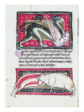 Wild Boar and Griffon, Miniature from the Saltykowchsh Edrin Bestiary Giclee Print