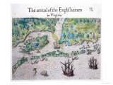 The Arrival of the Englishmen in Virginia Giclee Print by John White