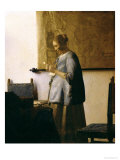 Woman Reading a Letter, circa 1662-63 Giclée-Druck von Jan Vermeer