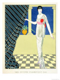 My Guests Have Not Arrived, Illustration of a Woman in a Dress by Redfern Giclée-Druck von Georges Barbier