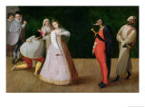 The Compagnia Dei Comici Gelosi with Isabella Andreini Depicted Giving a Performance in Paris reproduction procédé giclée par Hieronymus Francken