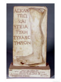 Votive Tablet with Relief of a Leg, Dedicated by Tyche to Aesculapius and Hygieia Giclee Print