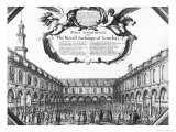 The Inside View of the Royal Exchange, London, 1644 Giclee Print by Wenceslaus Hollar