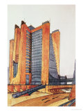 Study Design for a New Town, 1914 Giclee Print by Antonio Sant'Elia