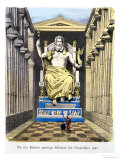 Statue of Olympian Zeus by Pheidias, from a Series of the "Seven Wonders of the Ancient World" Giclee Print by Ferdinand Knab