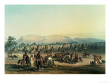 Camp of Piekann Indians reproduction procédé giclée par George Catlin