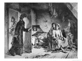At the House of the Poor, circa 1880 Giclee-trykk av Adrien De Boucherville