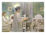 The Feast of St. Lucy on 13th December, 1916 Giclee Print by Carl Larsson