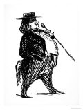Honore de Balzac with a Cane, Probably Drawn for The Book 'Physiologie du Rentier', c. 1841 Lámina giclée por Honore Daumier Honore de Balzac with a Cane, Probably Drawn for The Book 'Physiologie du Rentier', c. 1841 Lámina giclée por Honore Daumier