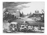 View of the Louvre and the Tuileries with a Stage Coach in the Foreground Giclee Print by Mattaus The Younger Merian