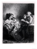 Alphonse De Lamartine Reading to His Family Giclee Print by Tony Johannot Alphonse De Lamartine Reading to His Family Giclee Print by Tony Johannot