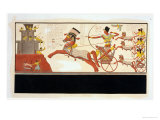 Ramesses II at the Battle of Kadesh, Facing the Army of Muwattali, King of the Hittites Giclee-trykk av Bigant And Allais