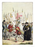 Queen Elizabeth I Rallying the Troops at Tilbury Before the Arrival of the Spanish Armada, 1588 Giclee-trykk av Bramati