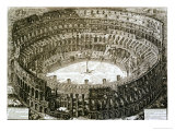 Aerial View of the Colosseum in Rome from "Views of Rome" reproduction procédé giclée par Giovanni Battista Piranesi