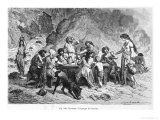 A Meal During The Bronze Age, Illustration from 'L'Homme Primitif' by Louis Figuier (1819-94) Lámina giclée por Emile Antoine Bayard