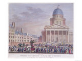 Apotheosis and Funeral Procession of Jean-Jacques Rousseau to the Pantheon, Paris Giclée-tryk af Girardet Apotheosis and Funeral Procession of Jean-Jacques Rousseau to the Pantheon, Paris Giclée-tryk af Girardet