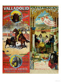 Posters Advertising Bull-Fights in Valladolid, 1896 and in Bayonne, 1897 reproduction procédé giclée