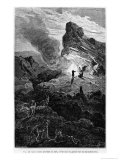 A Prehistoric Cave at Night, Illustration from "L'Homme Primitif" by Louis Figuier (1819-94) reproduction procédé giclée par Emile Antoine Bayard