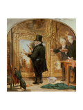 J. M. W.Turner at the Royal Academy, Varnishing Day Giclee Print by William Parrott