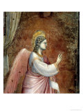 The Annunciation, Detail of the Angel Gabriel, from the Lunette Above the Altar, circa 1305 Giclee Print by Giotto di Bondone 