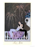 The Fire, Illustration for "Fetes Galantes" by Paul Verlaine 1924 Reproduction procédé giclée par Georges Barbier