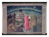 Dante and His Poem the 'Divine Comedy', 1465 (Tempera on Panel) Giclée-Druck von  Domenico di Michelino