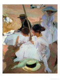 Under the Parasol, Zarauz, 1910 Giclee Print by Joaquín Sorolla y Bastida