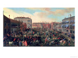 Festival of the Bulls, Campo San Polo Giclee Print by Joseph Heintz