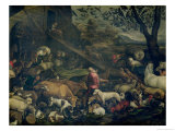 Animals Entering the Ark Giclée-tryk af Jacopo Bassano Animals Entering the Ark Giclée-tryk af Jacopo Bassano