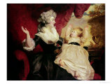 Georgiana, Duchess of Devonshire and Her Daughter, Lady Georgiana Cavendish, 1784 Reproduction procédé giclée par Joshua Reynolds