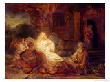 Abraham Receives the Three Angels Giclee Print by Rembrandt van Rijn 