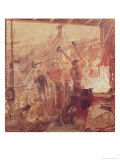 Industry on the Tyne: Iron and Coal reproduction procédé giclée par William Bell Scott