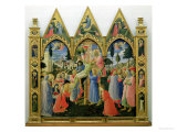 Santa Trinita Altarpiece, Frame and Pinnacles by Lorenzo Monaco Completed circa 1434 Giclee Print by Fra Angelico 