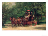 The Fairman Rogers' Coach and Four reproduction procédé giclée par Thomas Cowperthwait Eakins